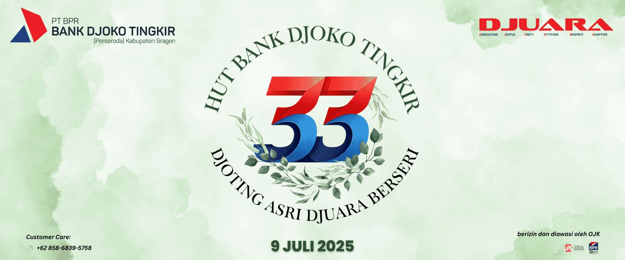 Logo HUT Ke-33 Bank Djoko Tingkir