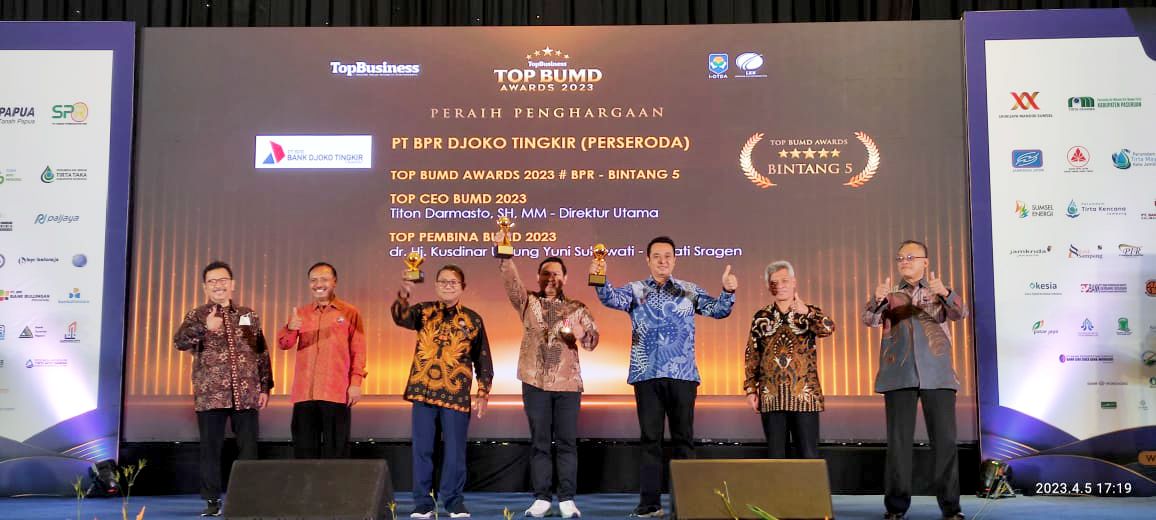 Bank Djoko Tingkir Raih TOP BUMD AWARDS 2023 Bintang 5 Untuk Kedua Kalinya